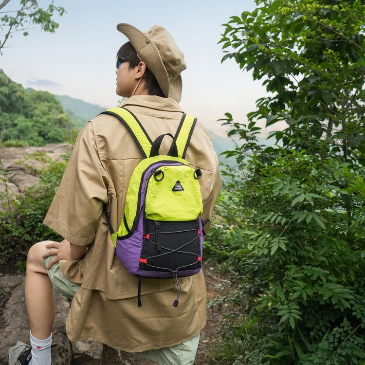 Nylon Backpack with Zipper Closure for Summer 2026 - Green,Purple - Large,Small - Image 2