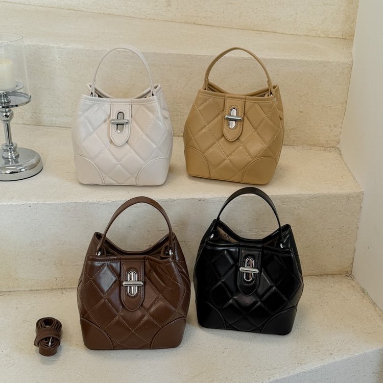 Women's Bucket Bag with Lock Closure - Fall 2026