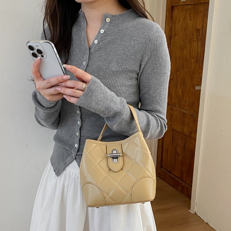 Women's Bucket Bag with Lock Closure - Fall 2026 - Image 3