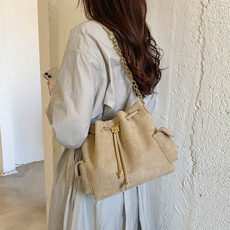 Women's Bucket Bag with Drawstring Closure - Fall 2026 - One Size - Image 2