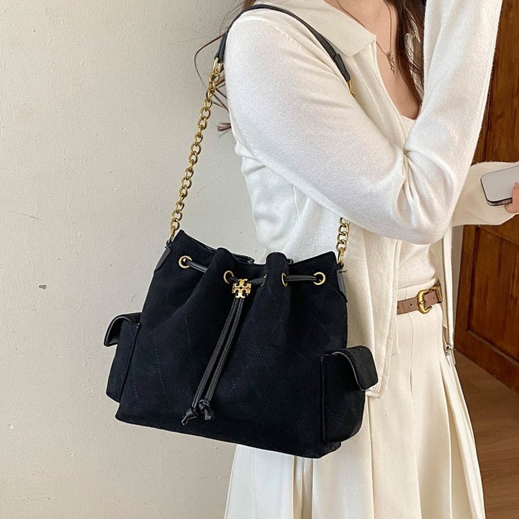 Women's Bucket Bag with Drawstring Closure - Fall 2026 - One Size - Image 4