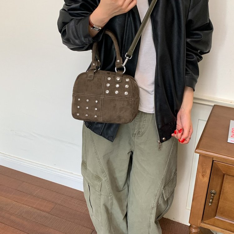 Women's Pillow Bag with Zipper Closure - Fall 2026 - Black,Khaki,Green,Coffee - One Size - Image 2