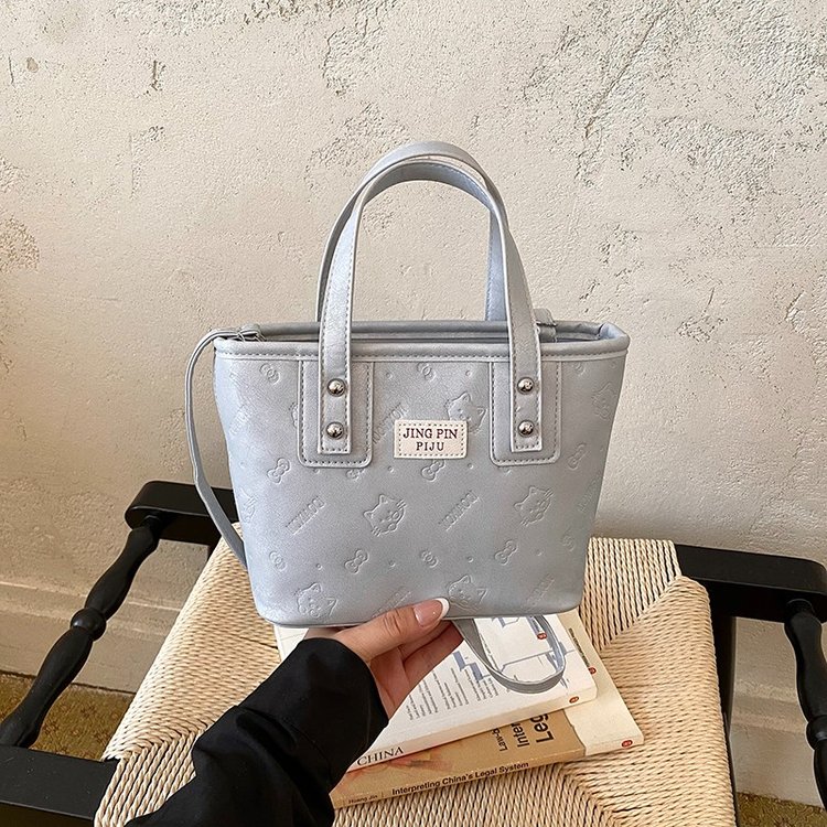 Women's One Shoulder Tote Bag with Zip Clasp Closure - Fall 2026 - White,Black,Blue,Pink - One Size